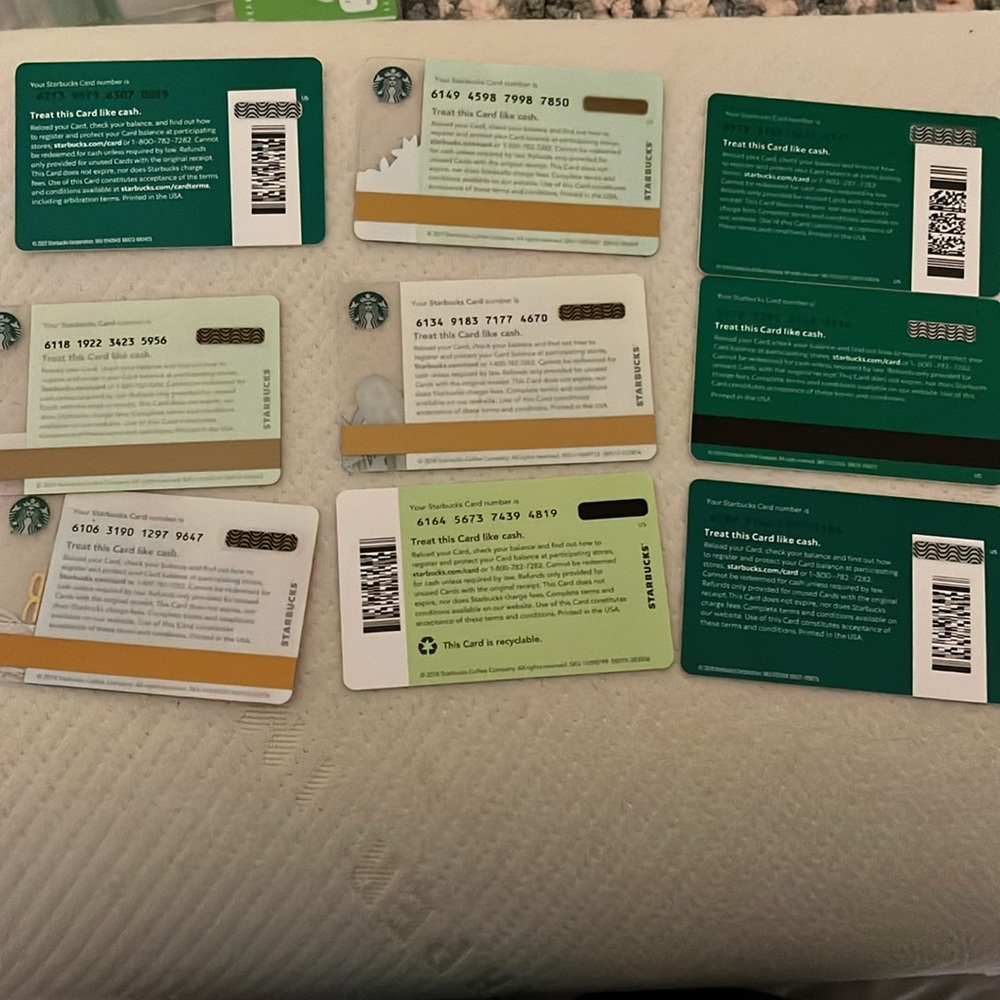 Starbucks Easter gift cards unused no balances 9 cards included in this group - Picture 2 of 2